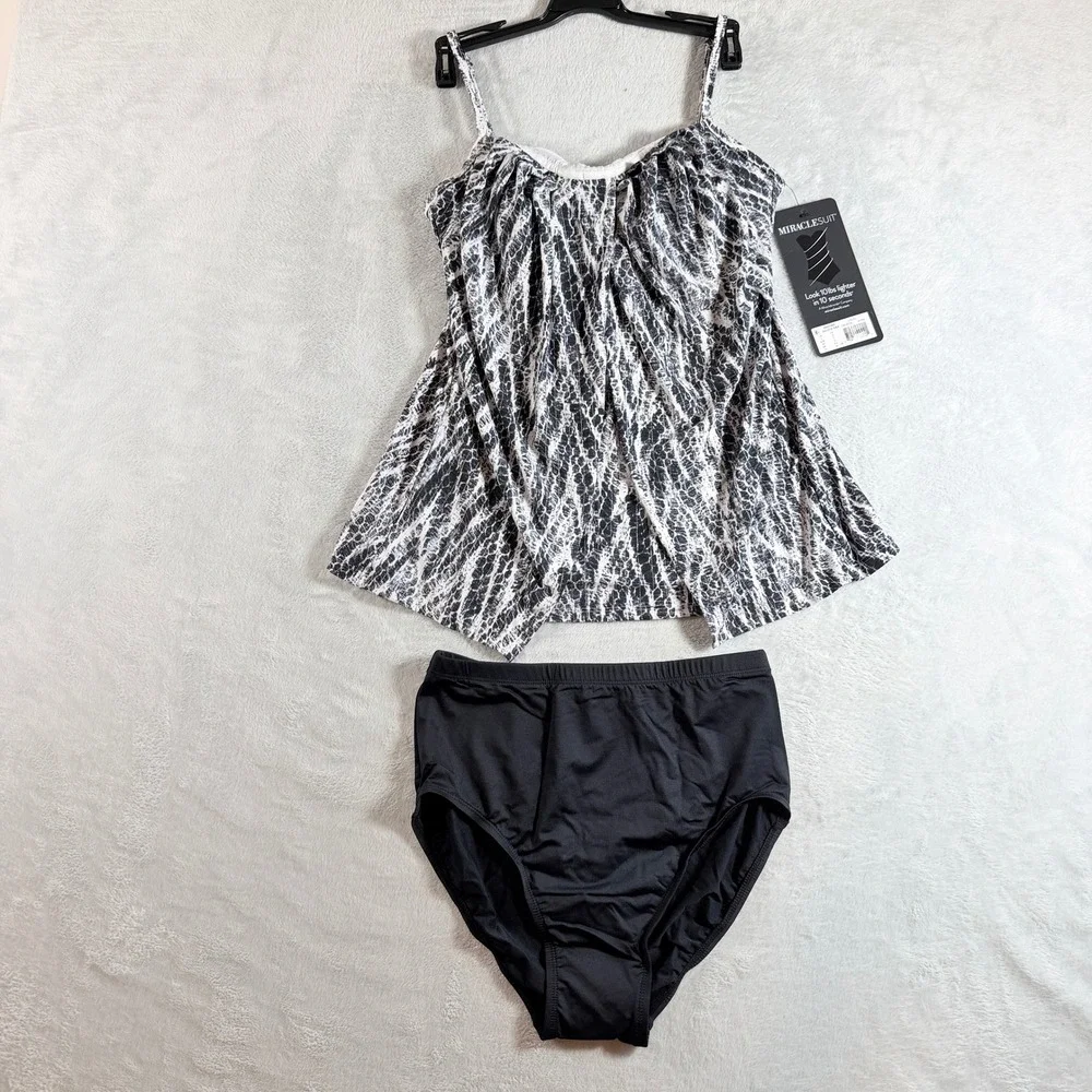 Miraclesuit Swimwear Women's Animal Print Underwire Tankini Top & Bottom Set‎ 8